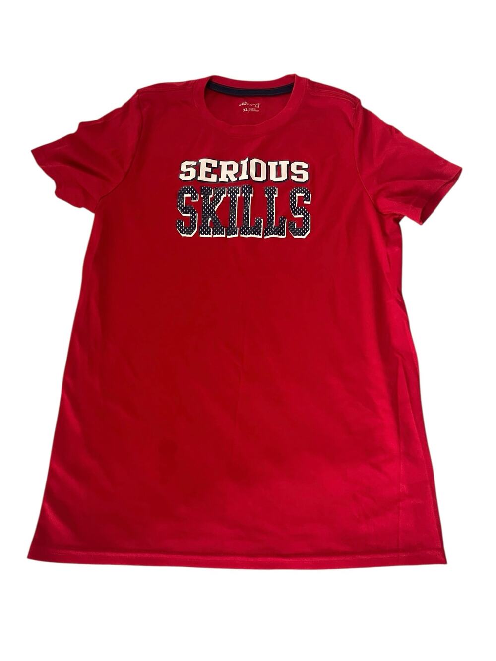BCG Boys Red Serious Skills Short Sleeve Graphic T-Shirt Youth Size XL